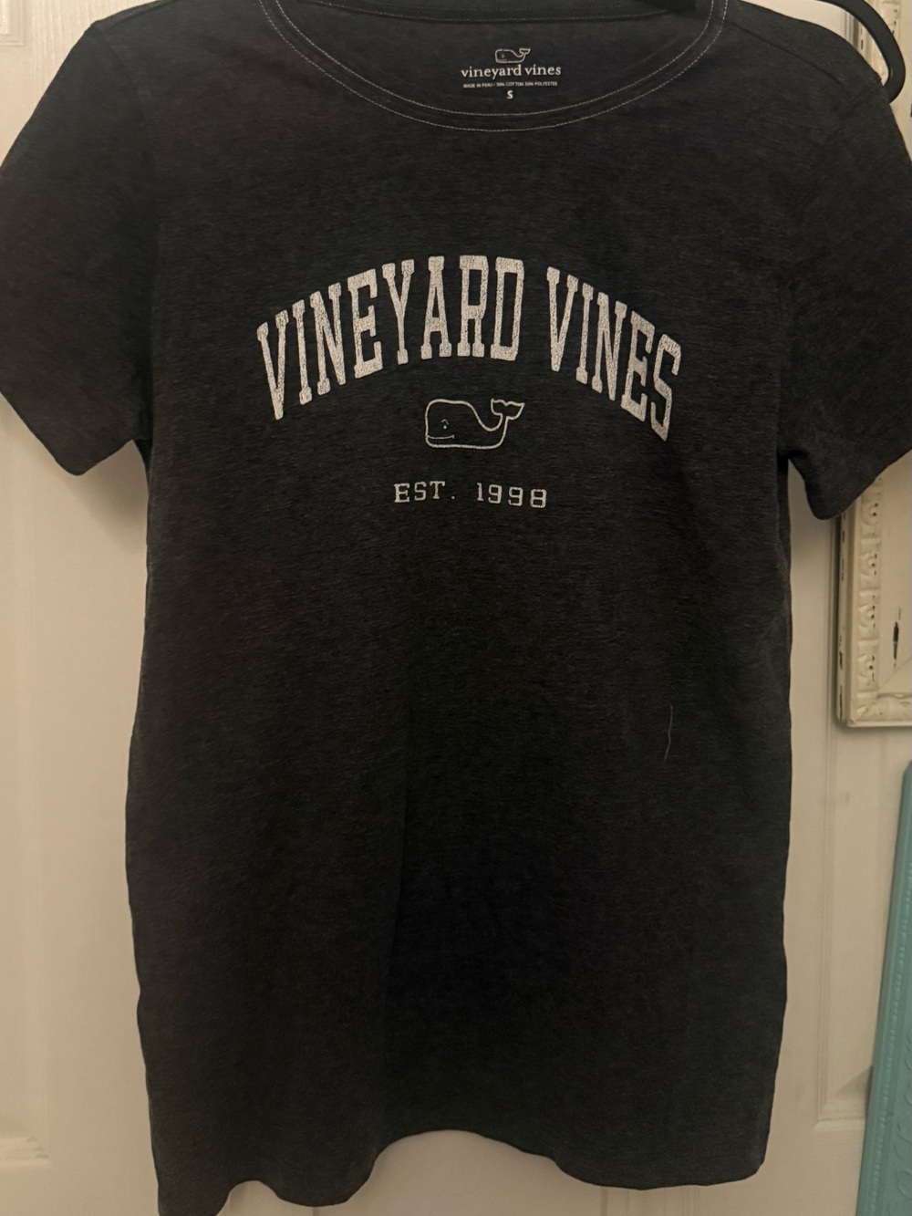 Vineyard Vines Short Sleeve Logo Tee with White Print